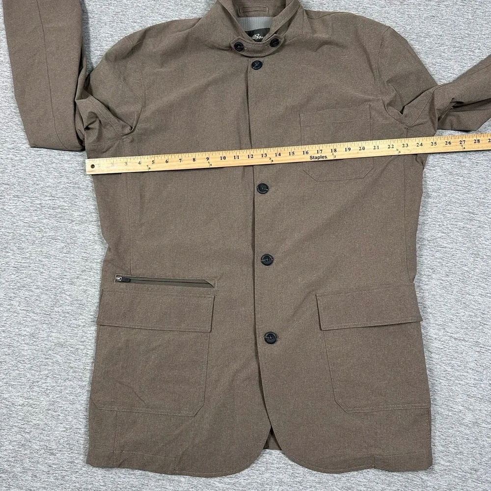 Eddie Bauer Travex Blazer Jacket Mens 50 Tall Brown Travel Nylon Stretch Pockets